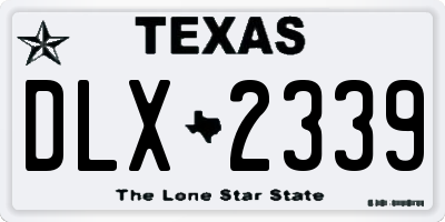 TX license plate DLX2339