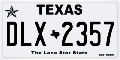 TX license plate DLX2357