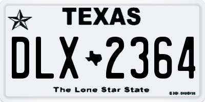 TX license plate DLX2364