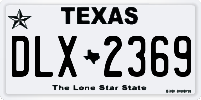 TX license plate DLX2369