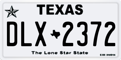 TX license plate DLX2372