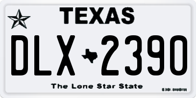 TX license plate DLX2390