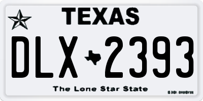 TX license plate DLX2393