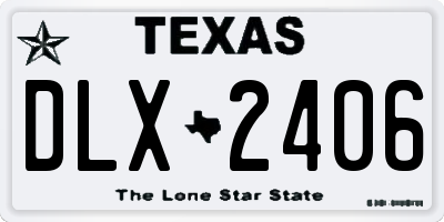 TX license plate DLX2406