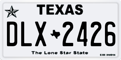 TX license plate DLX2426