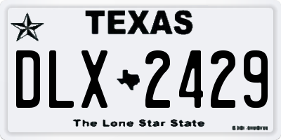 TX license plate DLX2429