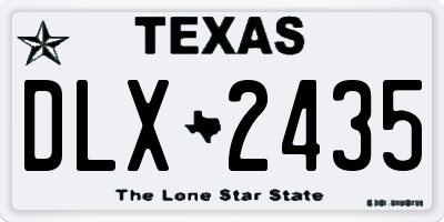 TX license plate DLX2435