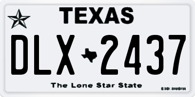 TX license plate DLX2437