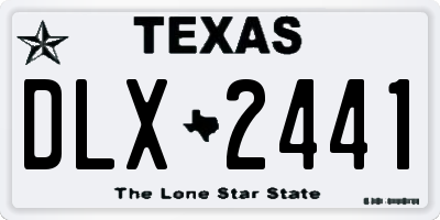 TX license plate DLX2441