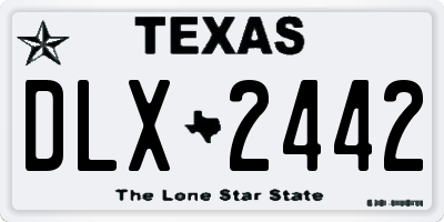 TX license plate DLX2442