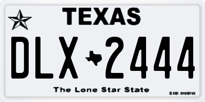 TX license plate DLX2444