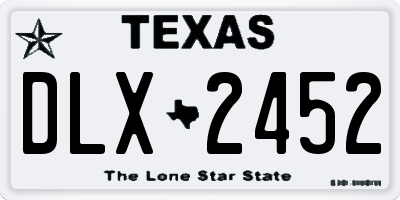 TX license plate DLX2452