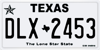 TX license plate DLX2453