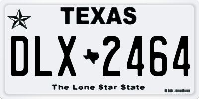 TX license plate DLX2464