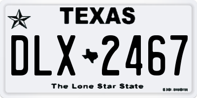 TX license plate DLX2467