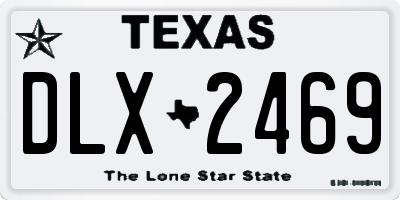 TX license plate DLX2469