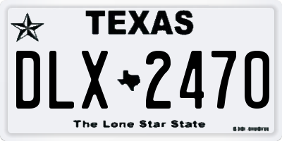 TX license plate DLX2470