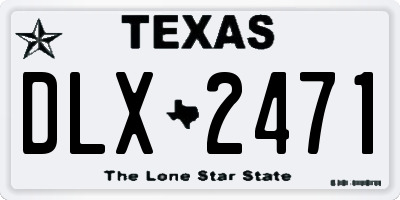 TX license plate DLX2471