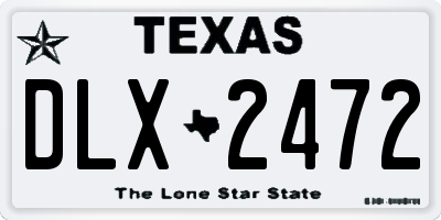 TX license plate DLX2472