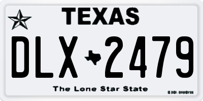 TX license plate DLX2479