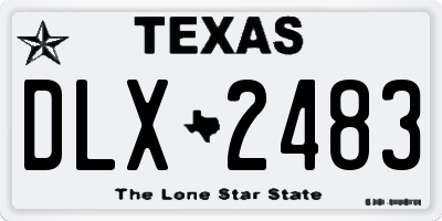 TX license plate DLX2483