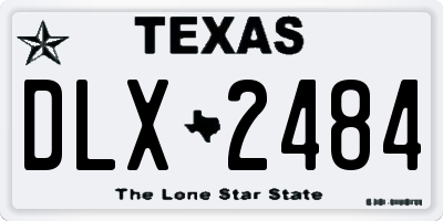 TX license plate DLX2484