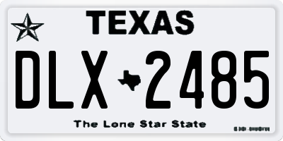 TX license plate DLX2485