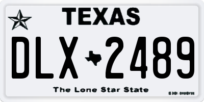 TX license plate DLX2489