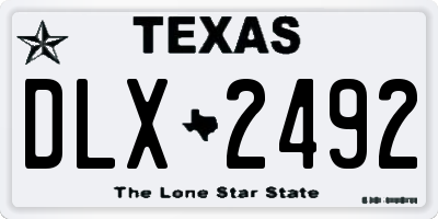 TX license plate DLX2492