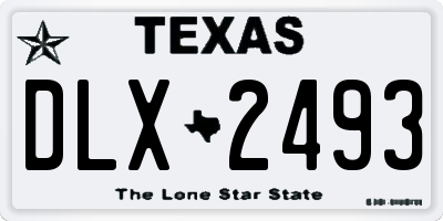 TX license plate DLX2493