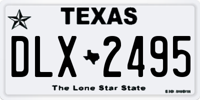 TX license plate DLX2495