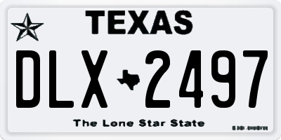 TX license plate DLX2497