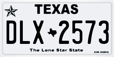 TX license plate DLX2573