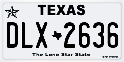 TX license plate DLX2636