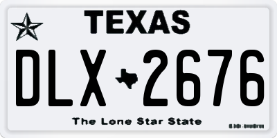 TX license plate DLX2676