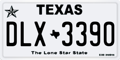 TX license plate DLX3390