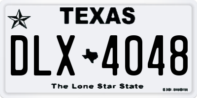 TX license plate DLX4048