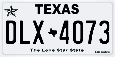 TX license plate DLX4073