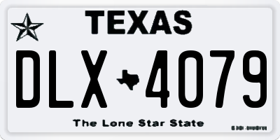 TX license plate DLX4079