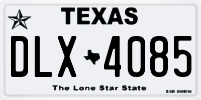 TX license plate DLX4085