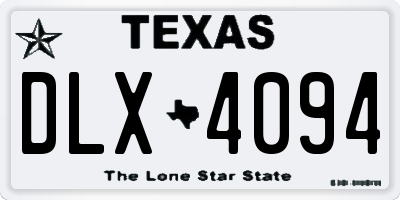 TX license plate DLX4094