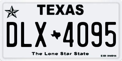 TX license plate DLX4095