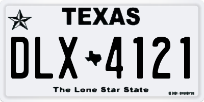 TX license plate DLX4121