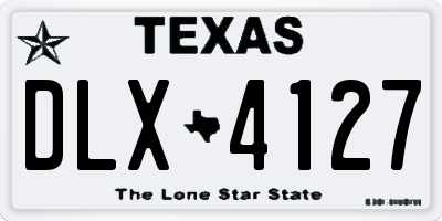 TX license plate DLX4127