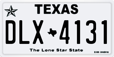 TX license plate DLX4131