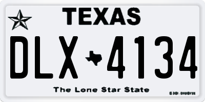 TX license plate DLX4134