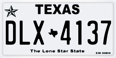 TX license plate DLX4137