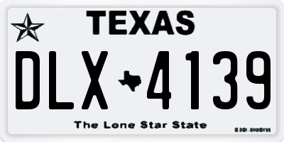 TX license plate DLX4139