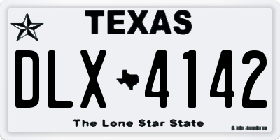 TX license plate DLX4142