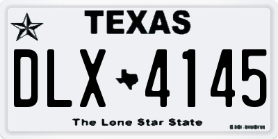 TX license plate DLX4145